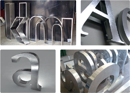 Lettre aluminium creux soudé