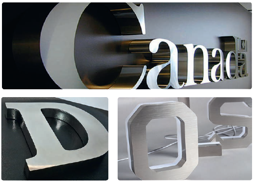 Lettre inox creux soudé